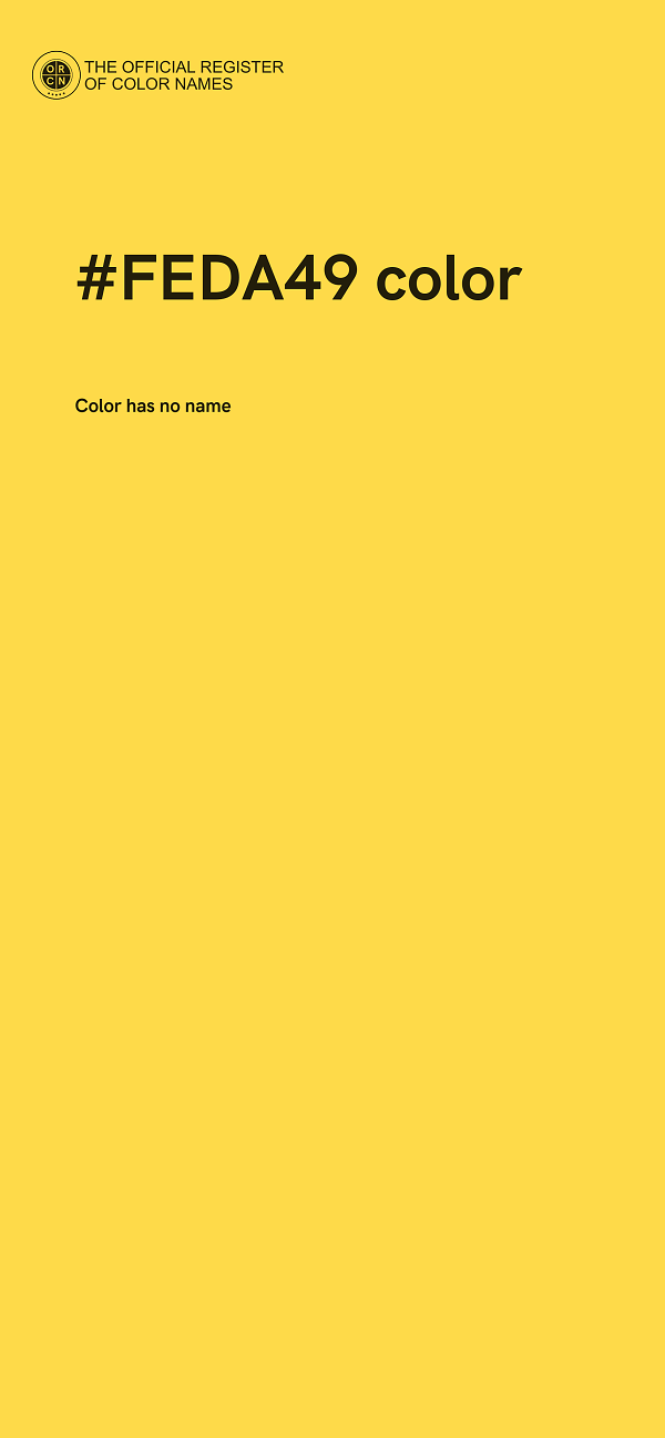 #FEDA49 color image