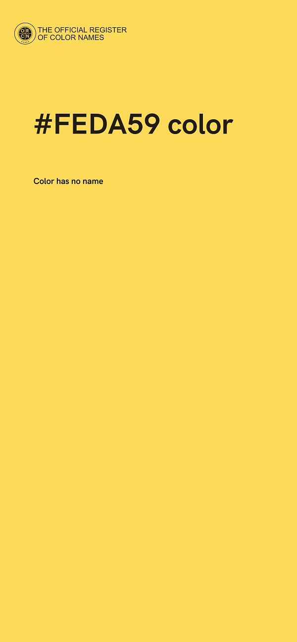 #FEDA59 color image
