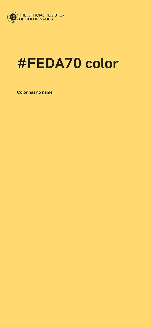 #FEDA70 color image