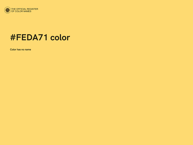#FEDA71 color image