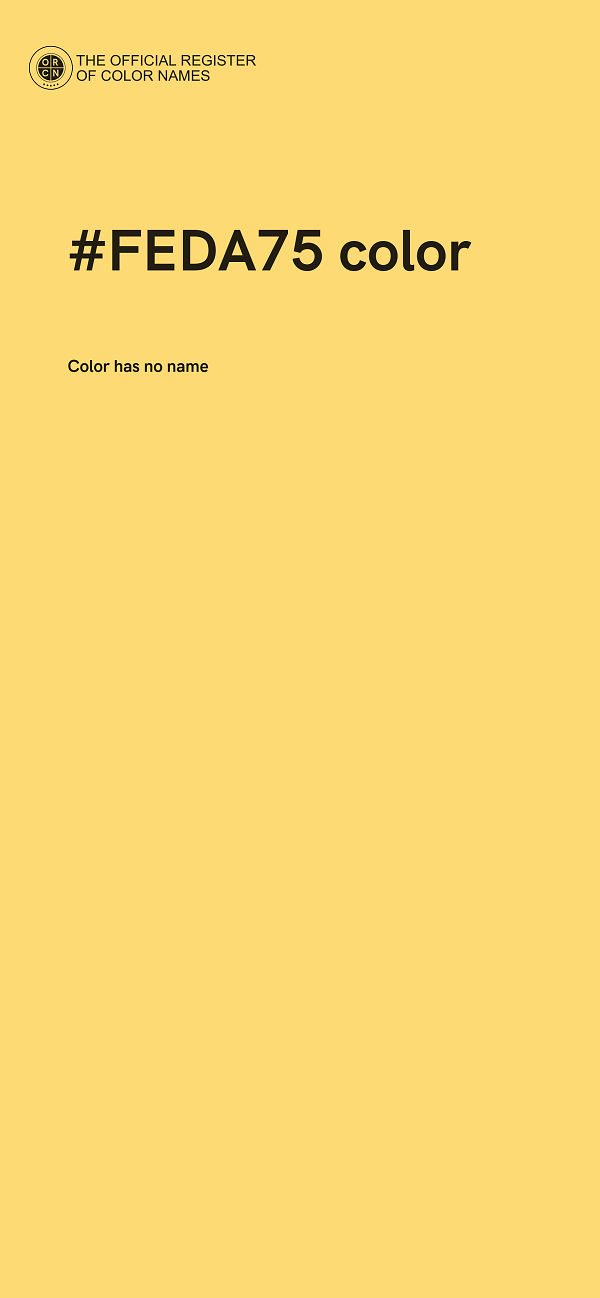 #FEDA75 color image