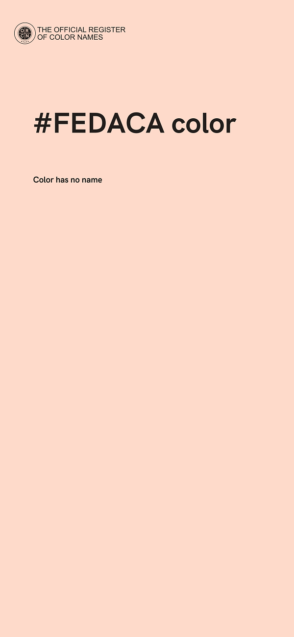 #FEDACA color image