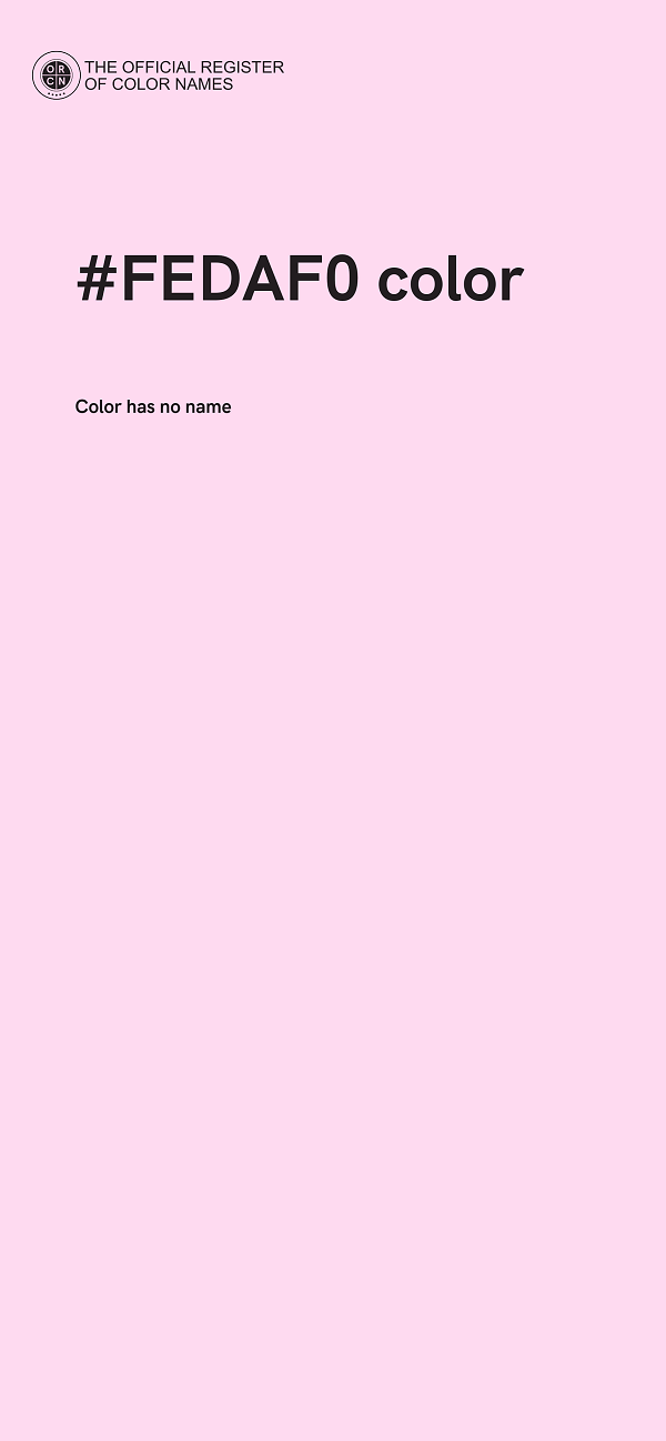 #FEDAF0 color image