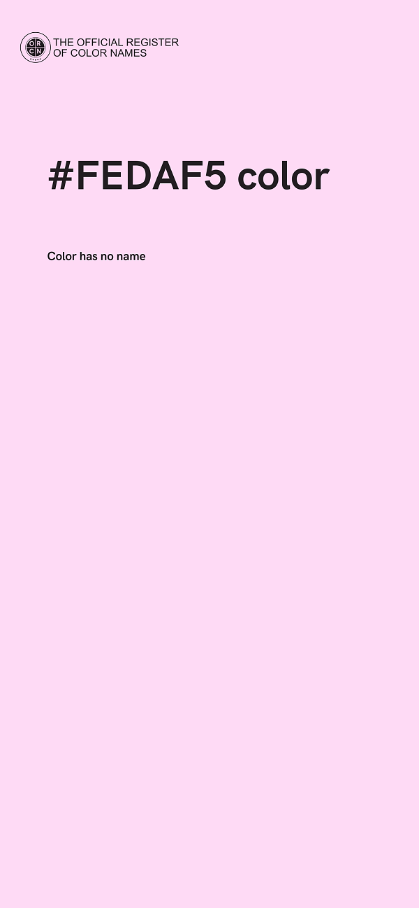 #FEDAF5 color image