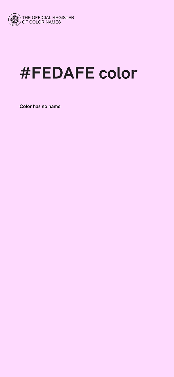 #FEDAFE color image