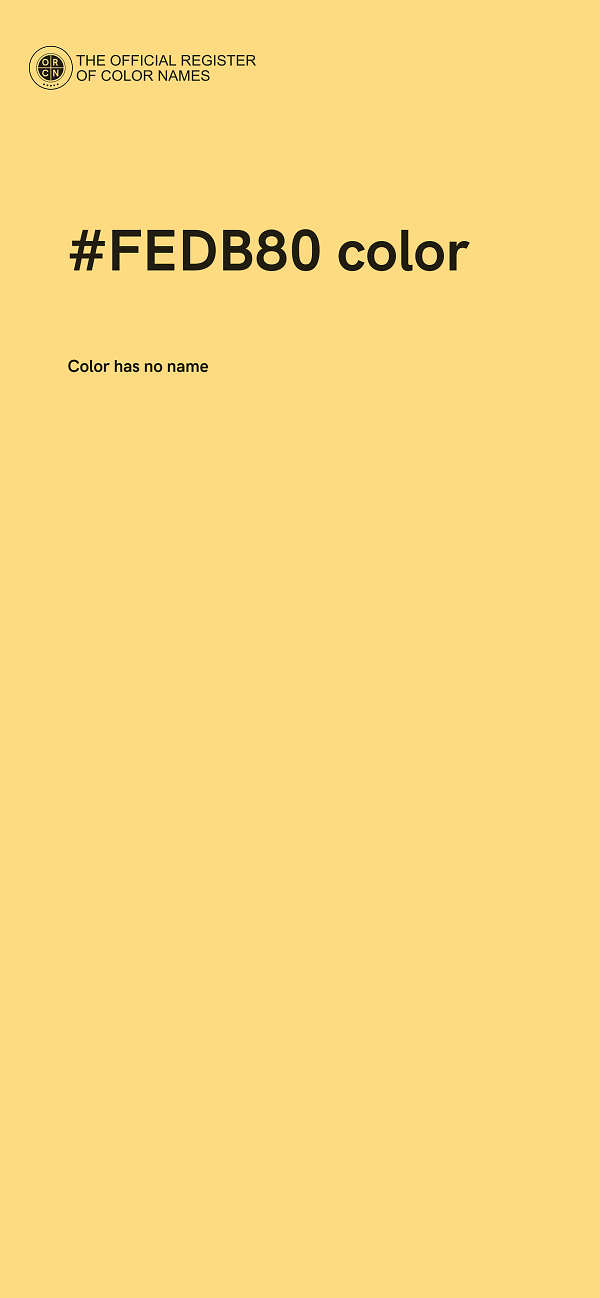 #FEDB80 color image