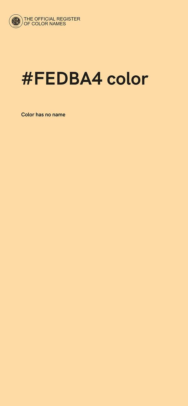#FEDBA4 color image