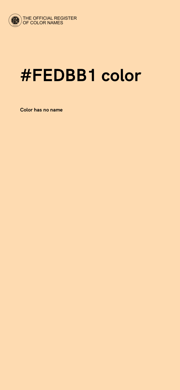 #FEDBB1 color image