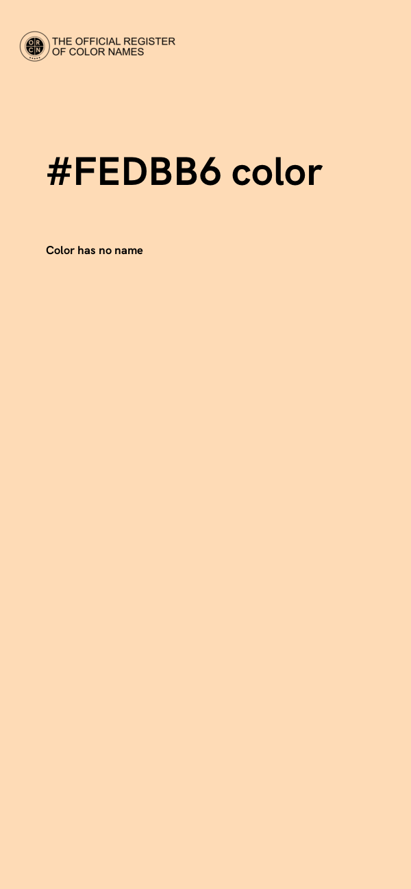 #FEDBB6 color image