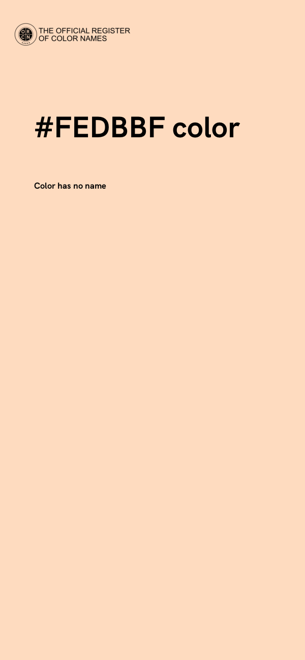 #FEDBBF color image
