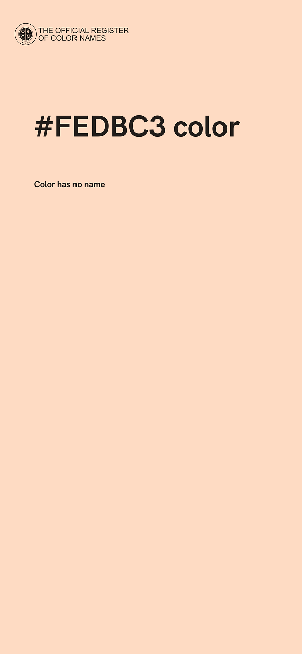 #FEDBC3 color image