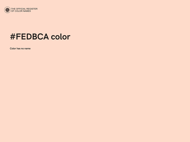 #FEDBCA color image