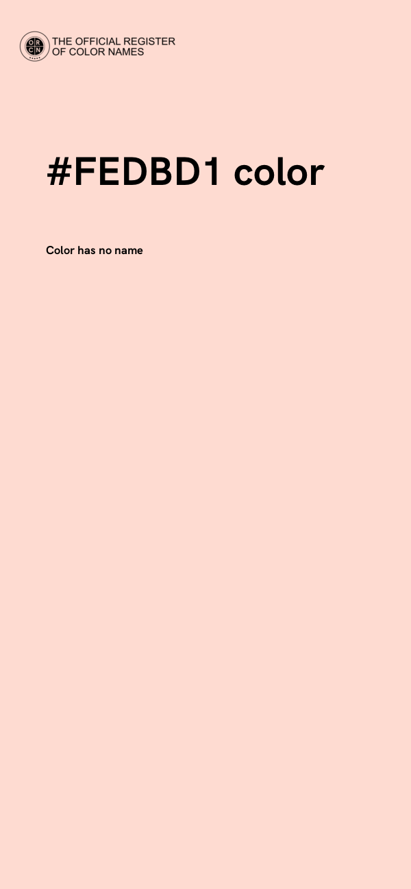 #FEDBD1 color image