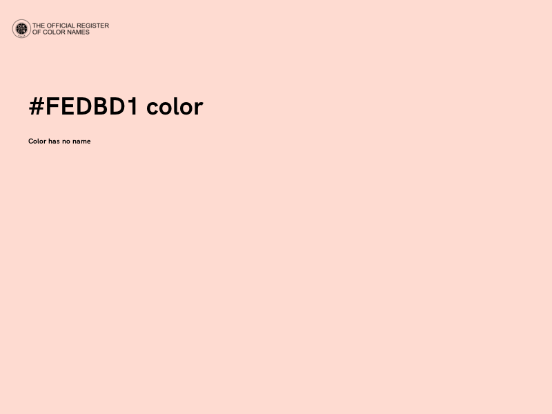 #FEDBD1 color image