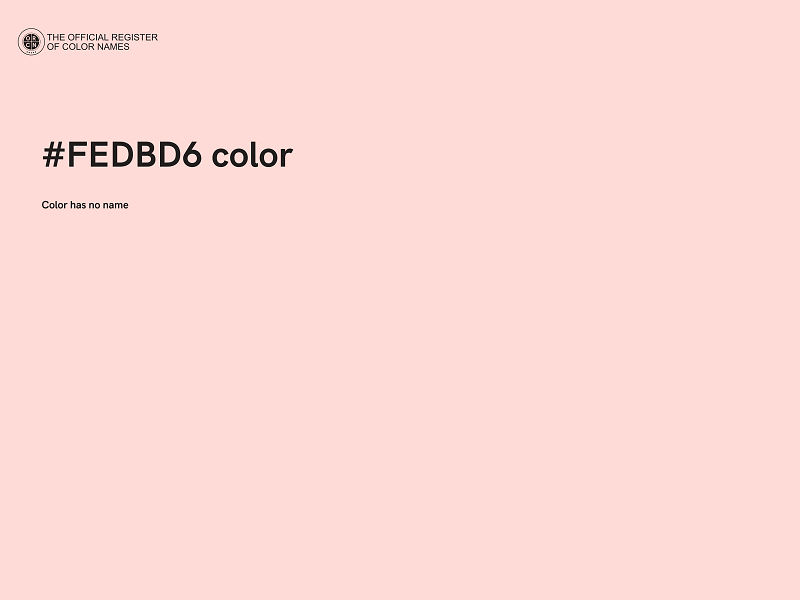 #FEDBD6 color image