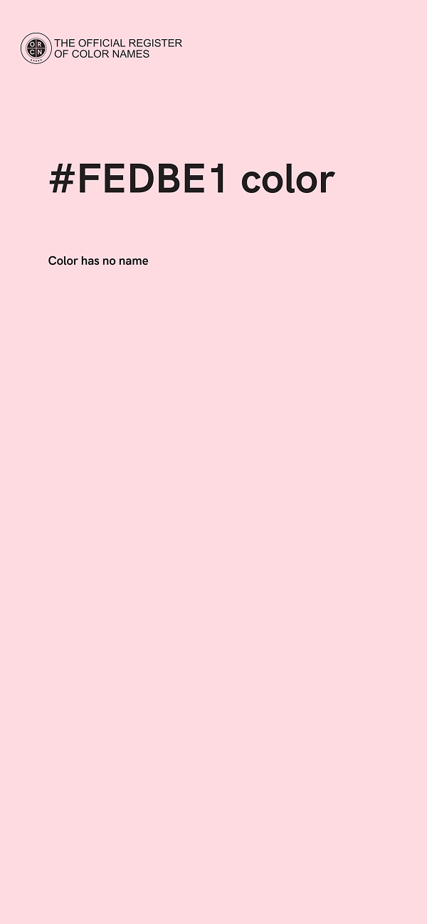 #FEDBE1 color image