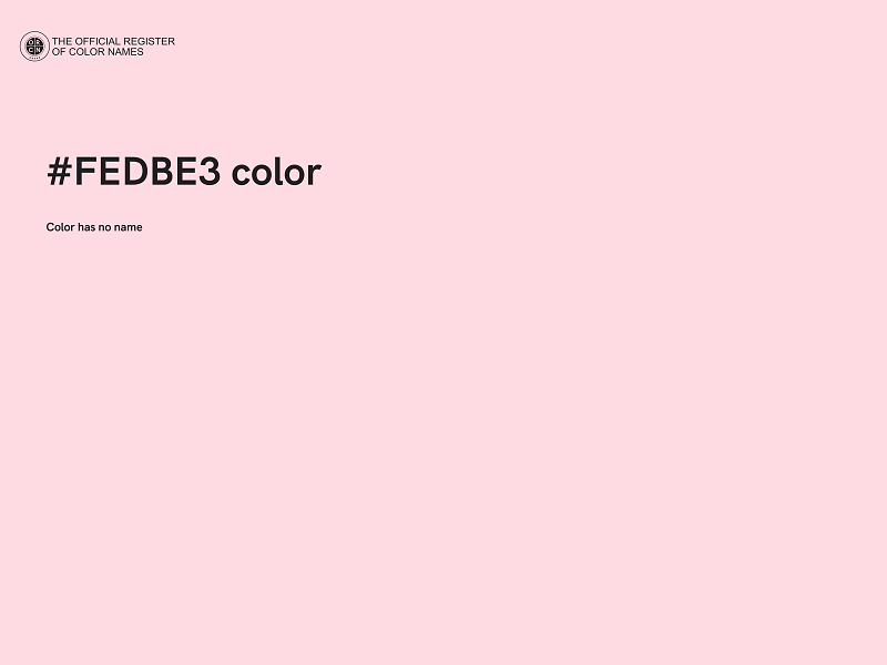 #FEDBE3 color image