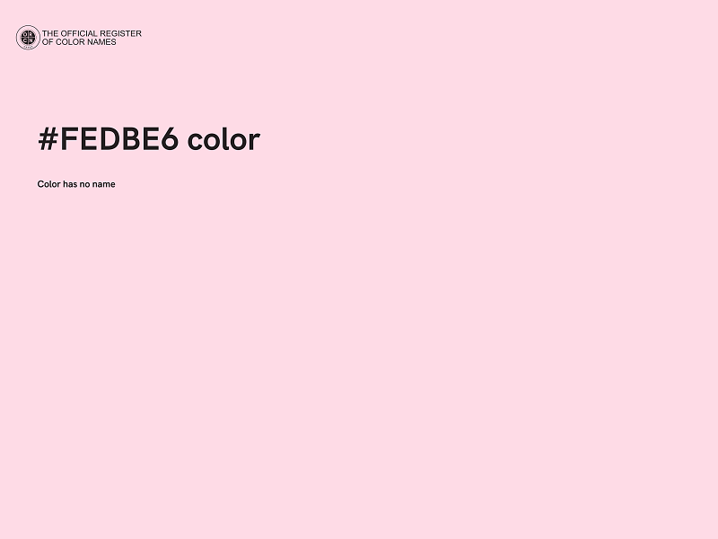 #FEDBE6 color image