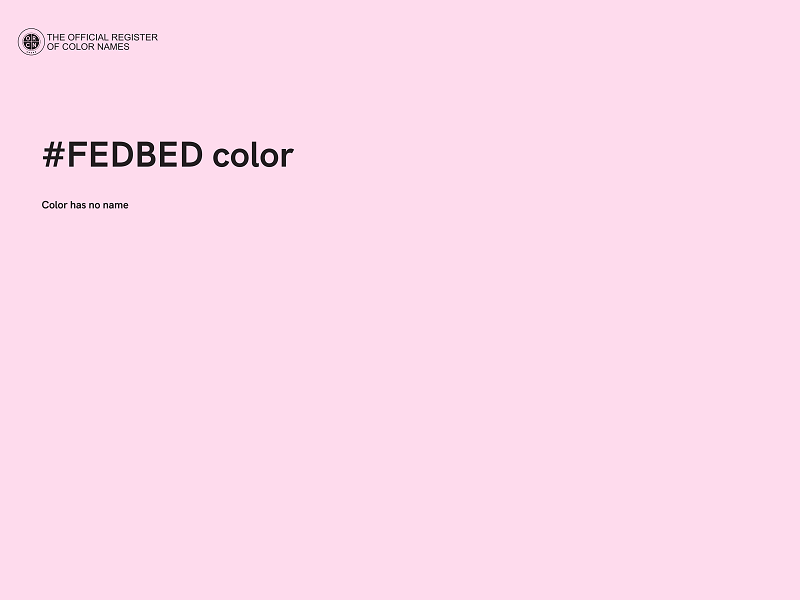 #FEDBED color image