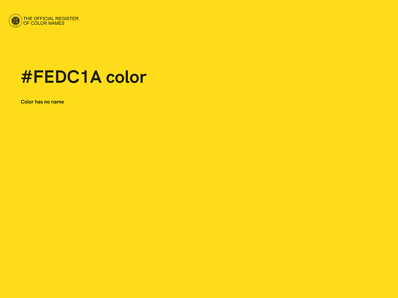 #FEDC1A color image