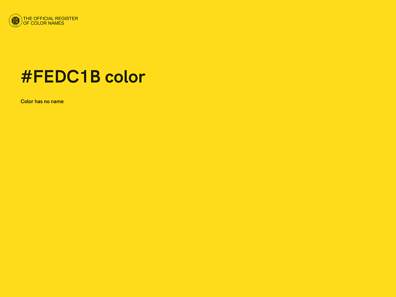 #FEDC1B color image