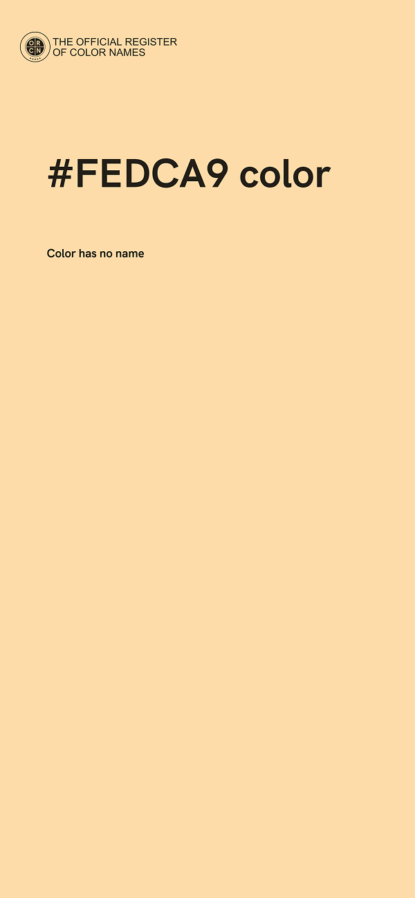 #FEDCA9 color image