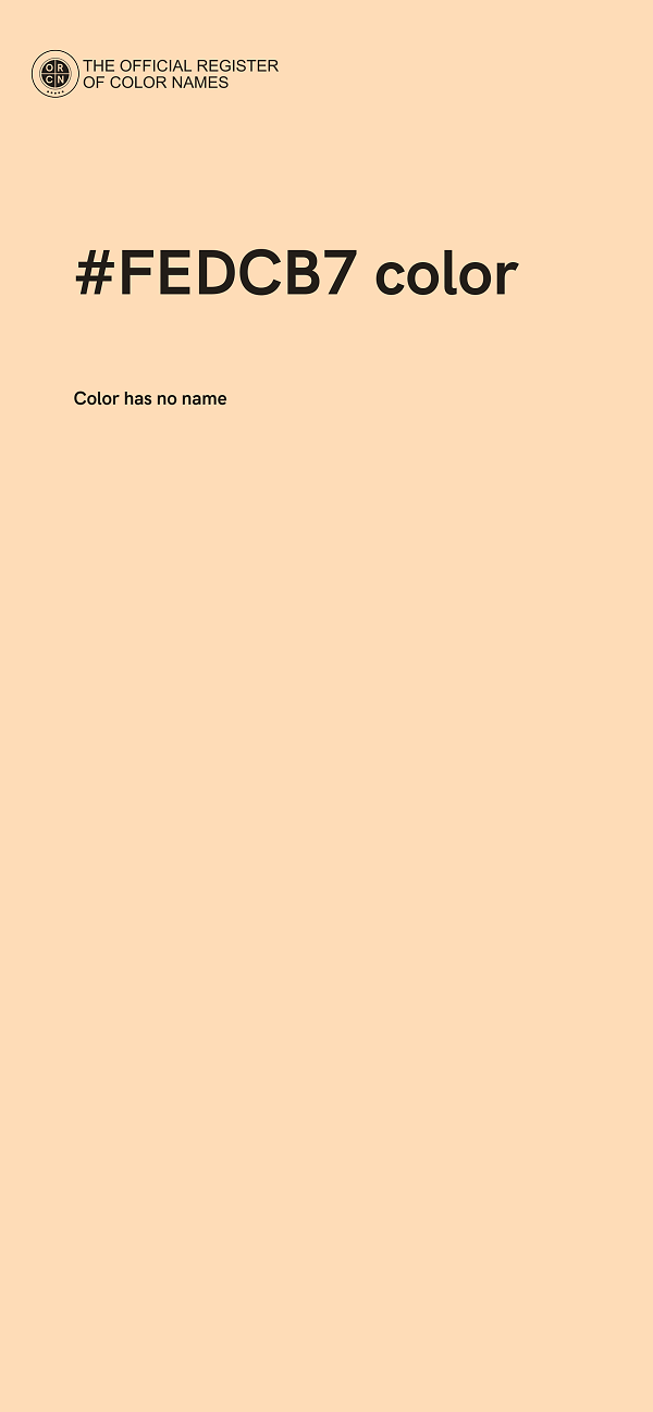 #FEDCB7 color image