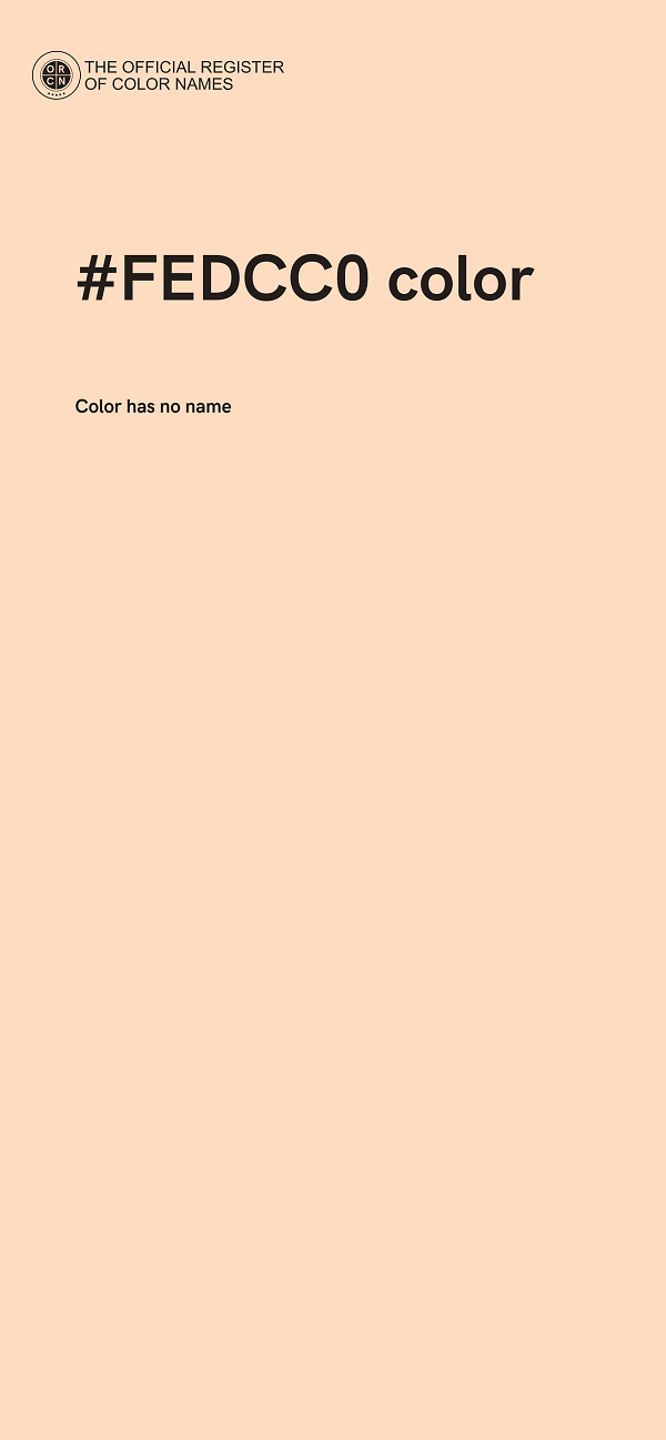 #FEDCC0 color image