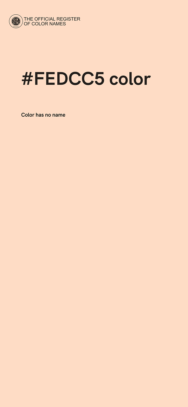 #FEDCC5 color image