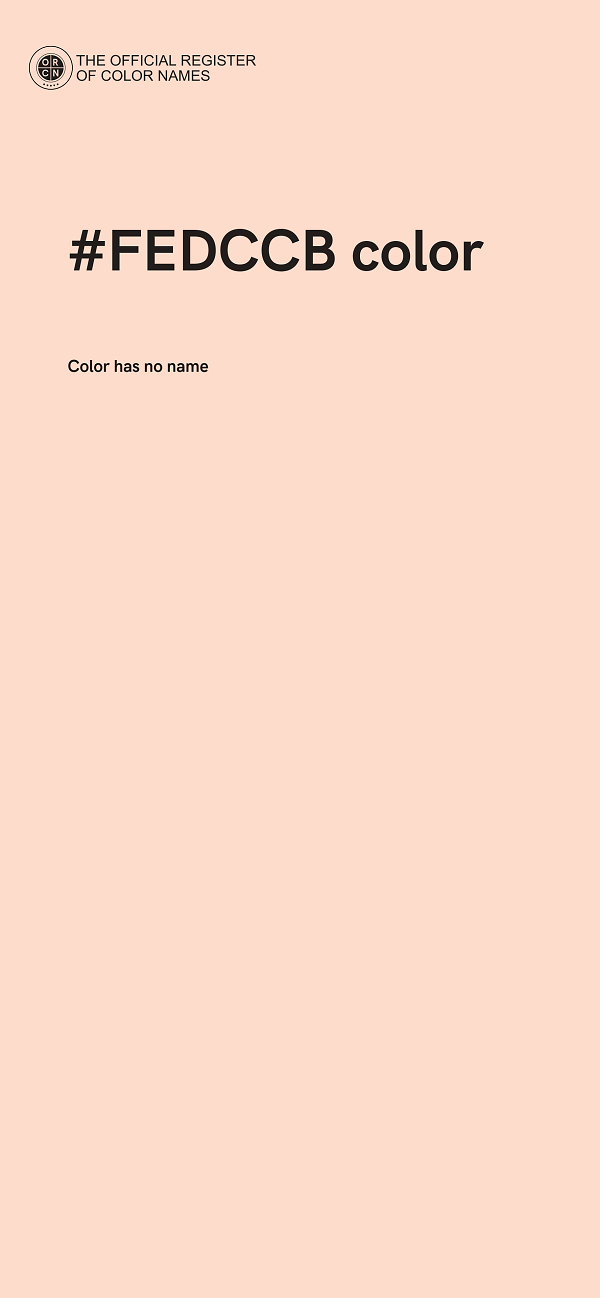 #FEDCCB color image