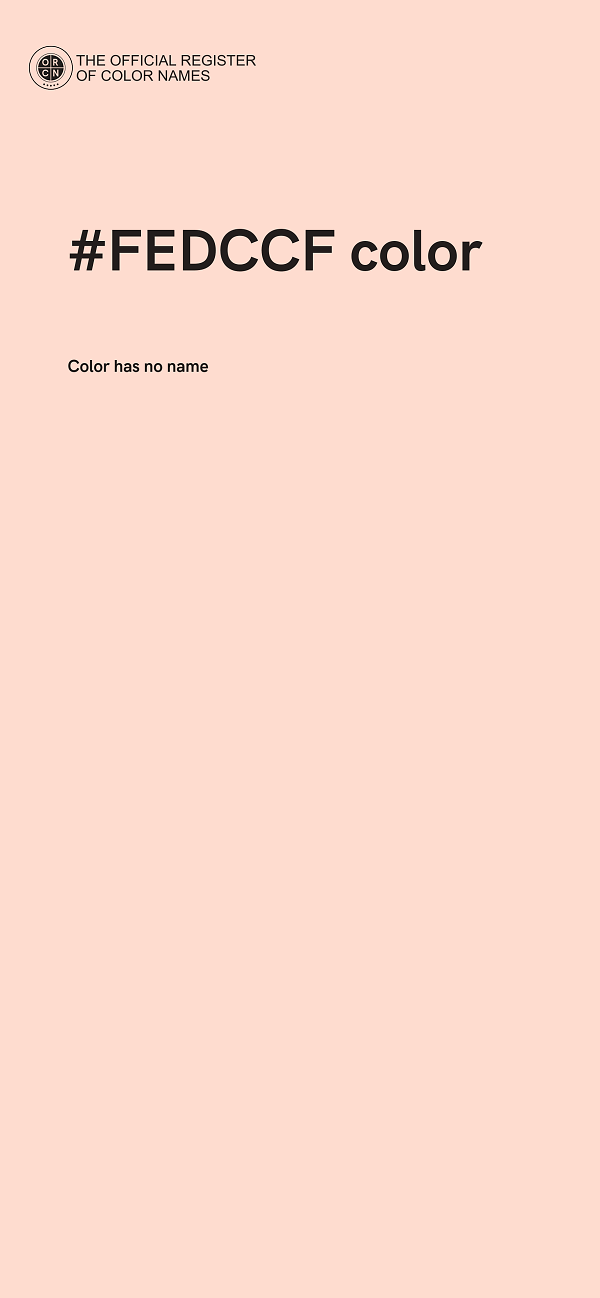 #FEDCCF color image