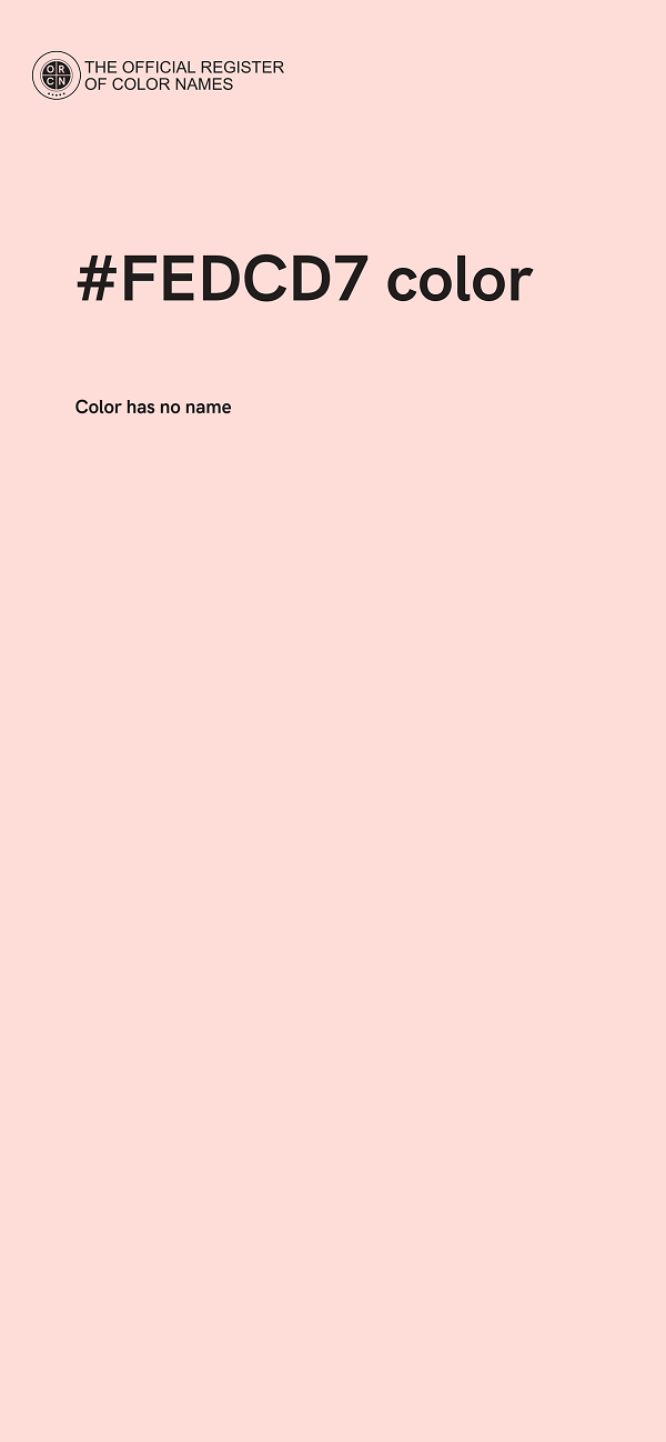 #FEDCD7 color image