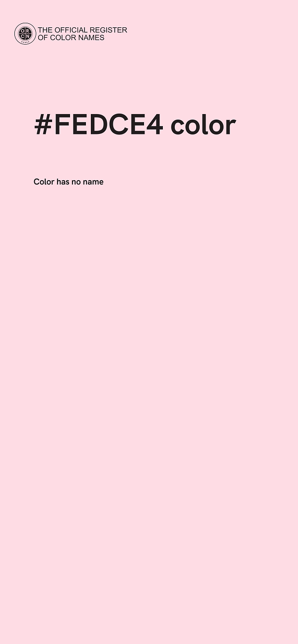 #FEDCE4 color image