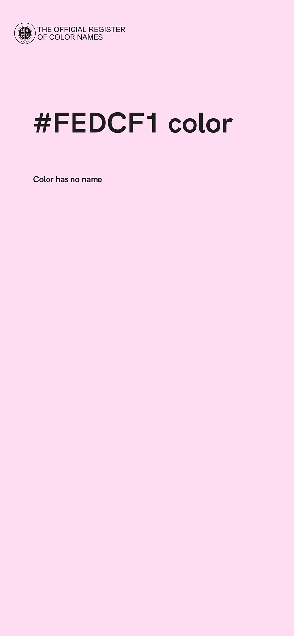 #FEDCF1 color image