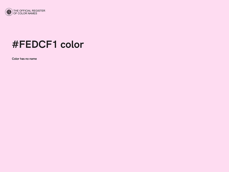 #FEDCF1 color image