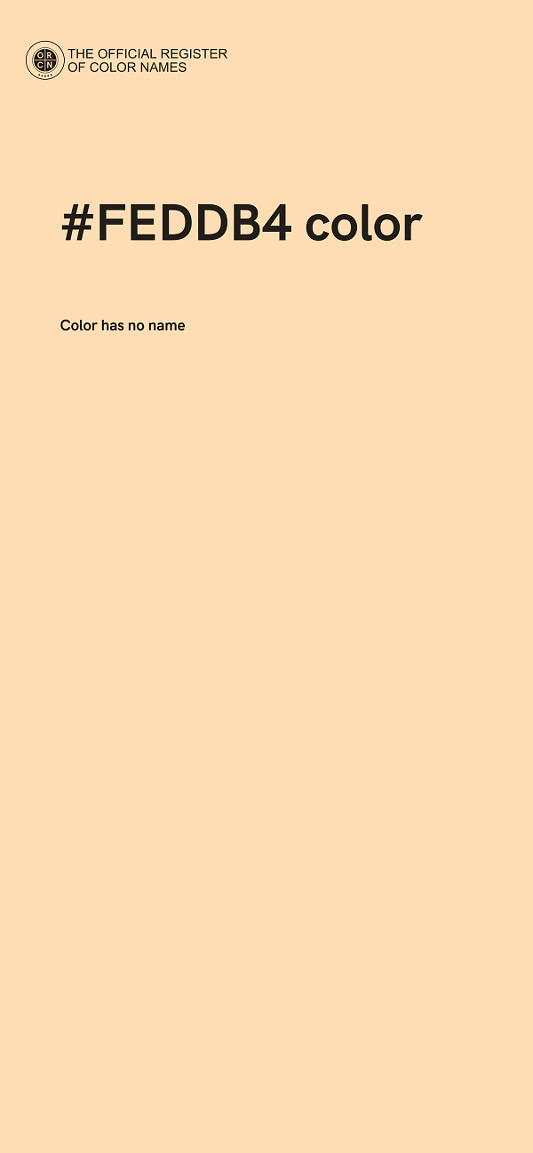 #FEDDB4 color image