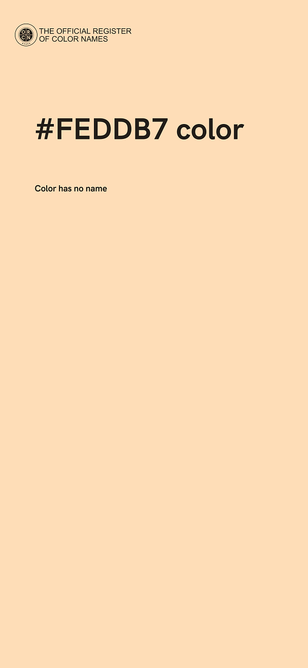 #FEDDB7 color image