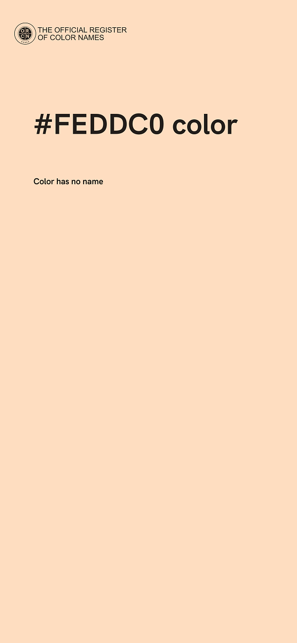 #FEDDC0 color image
