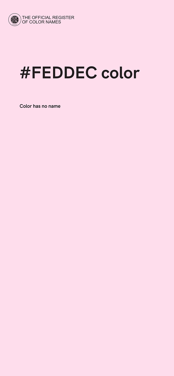 #FEDDEC color image