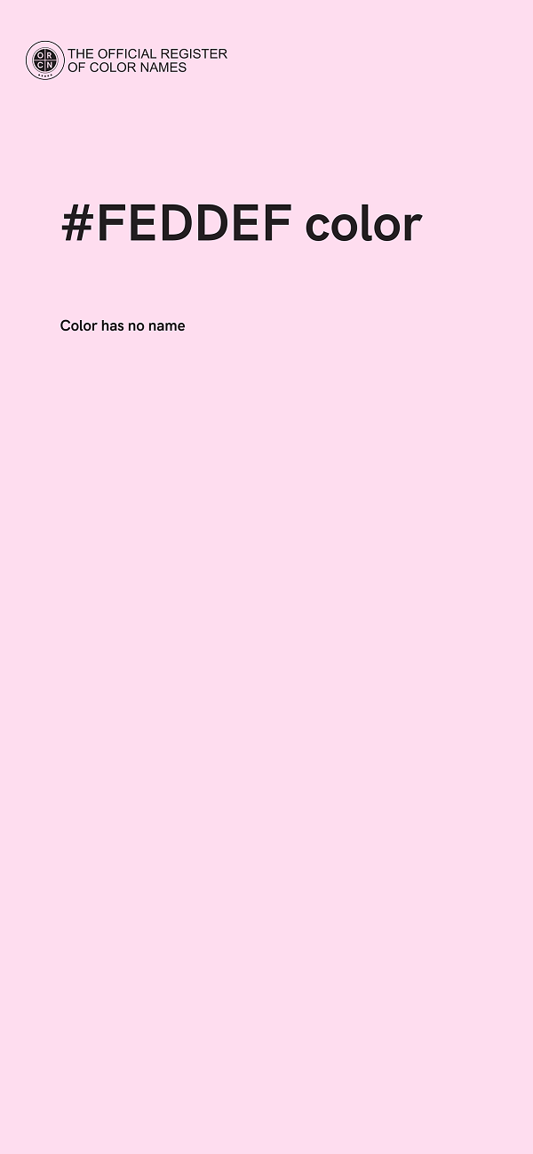 #FEDDEF color image