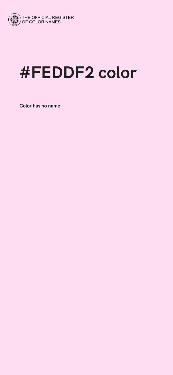 #FEDDF2 color image