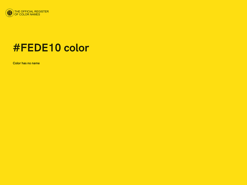 #FEDE10 color image