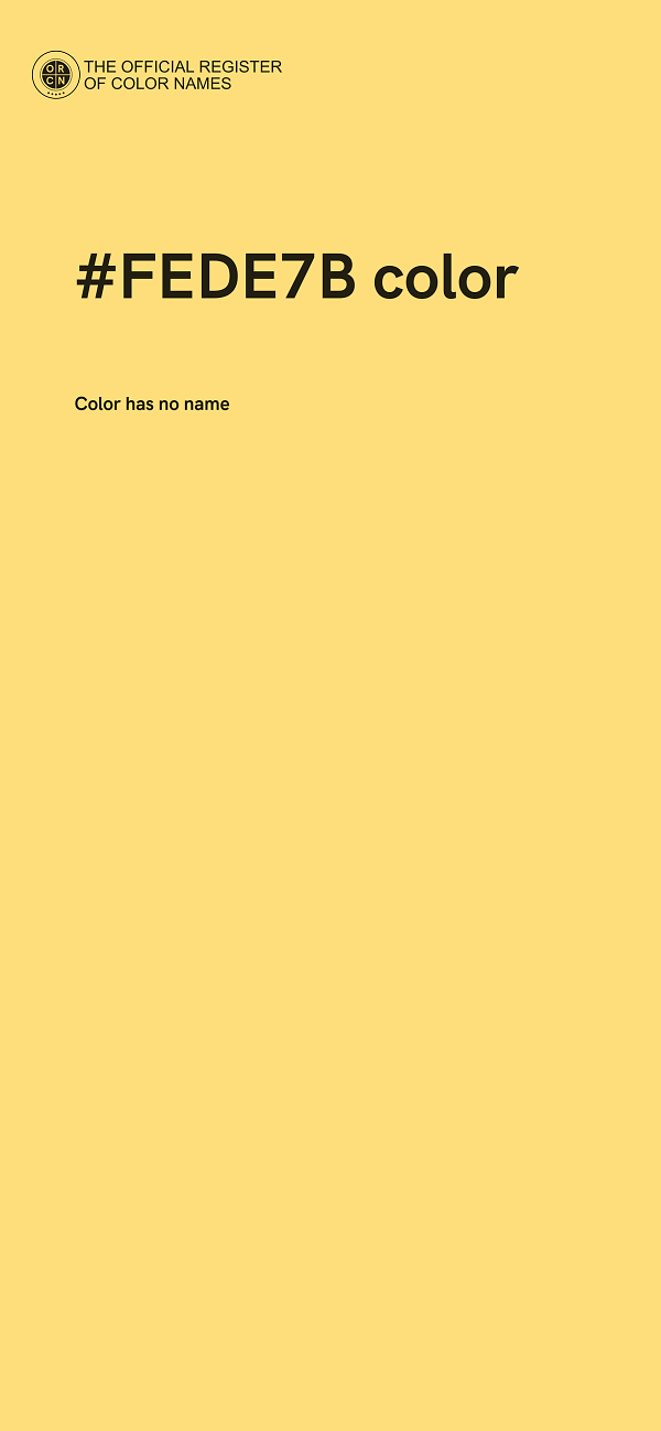 #FEDE7B color image