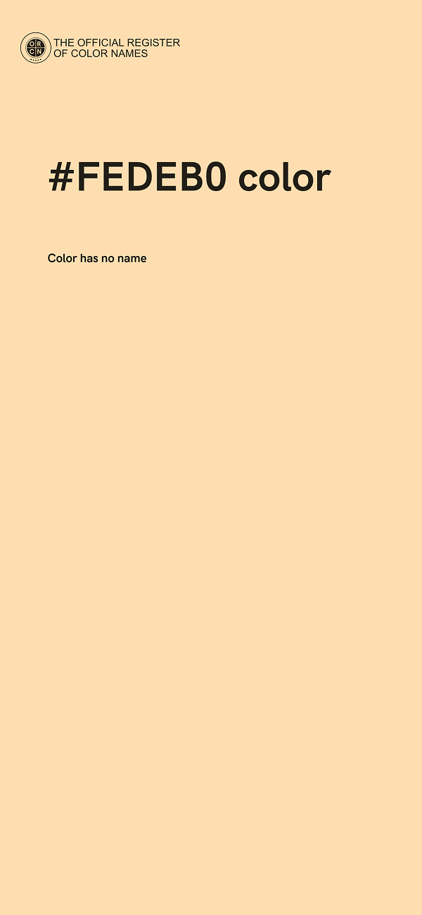 #FEDEB0 color image