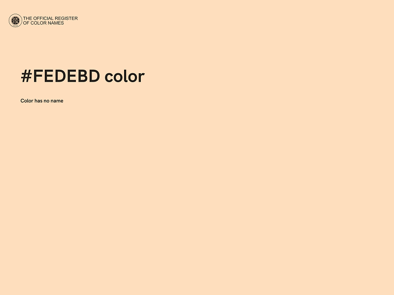 #FEDEBD color image