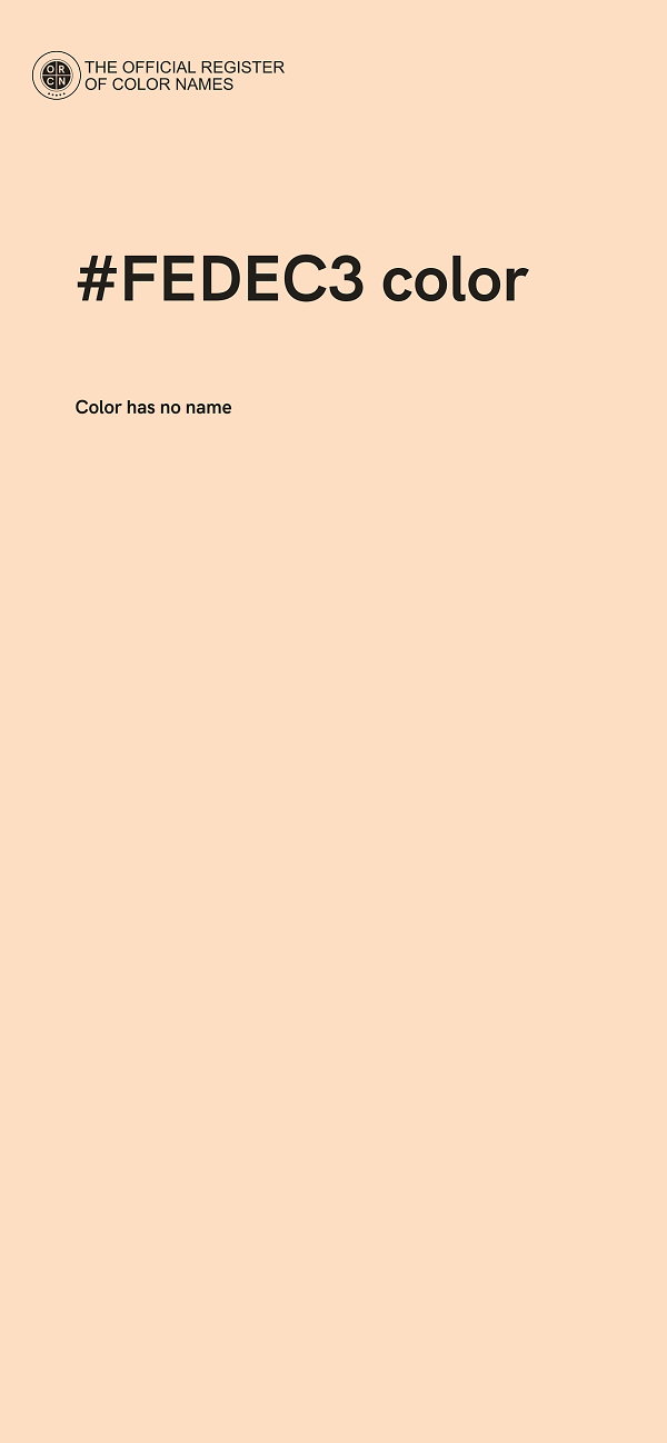 #FEDEC3 color image