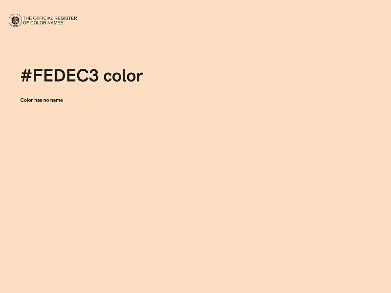 #FEDEC3 color image