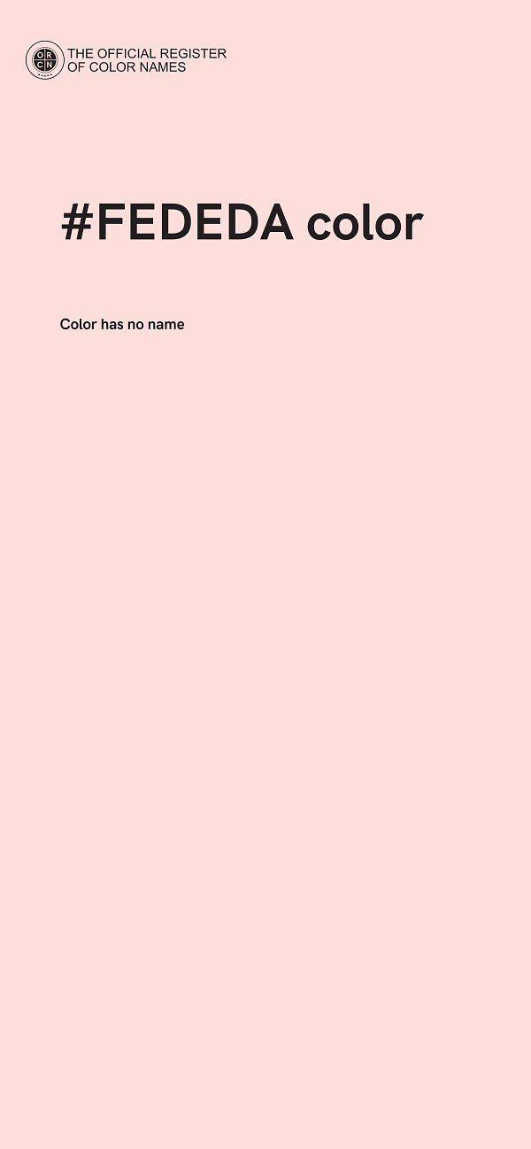#FEDEDA color image