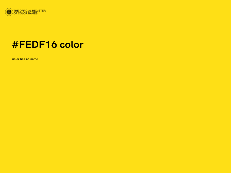 #FEDF16 color image