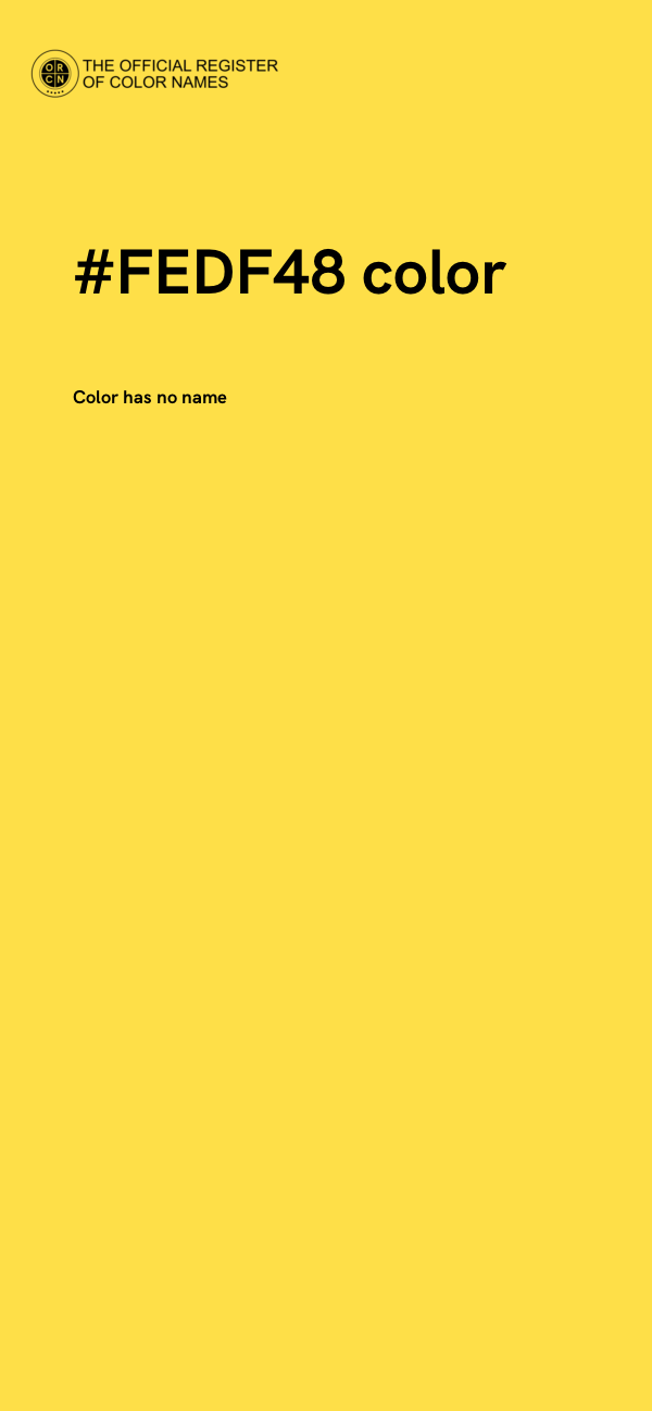 #FEDF48 color image